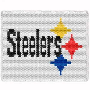 Steelers Blanket Finger Knitting Pattern