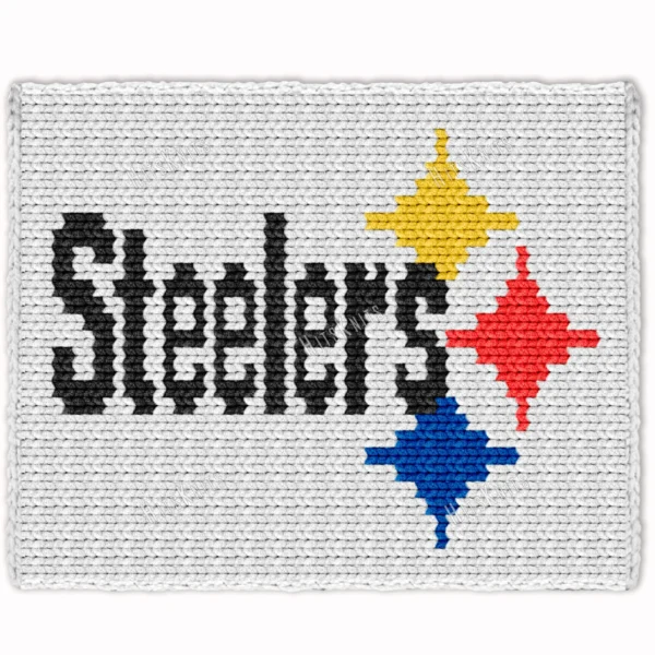 Steelers Blanket Finger Knitting Pattern