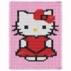 Hello Kitty Blanket Finger Knit Pattern