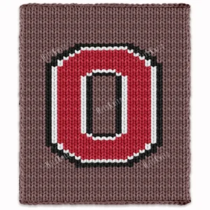 Ohio State Buckeyes Blanket Finger Knitting Pattern