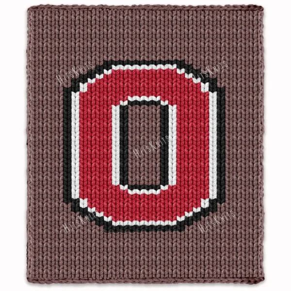 Ohio State Buckeyes Blanket Finger Knitting Pattern