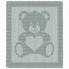 Teddy Bear with Heart Blanket Knitting Pattern