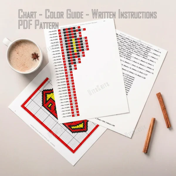 Superman C2C Blanket Crochet Pattern