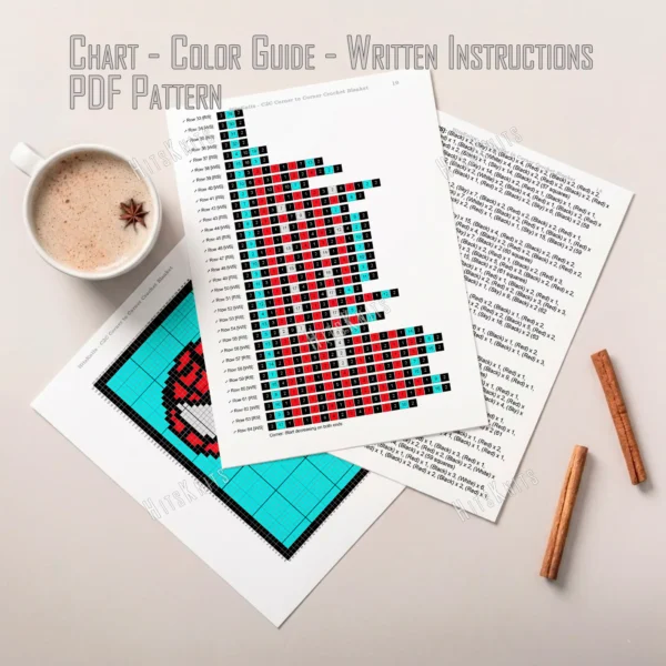 Spiderman Blanket C2C Crochet Pattern