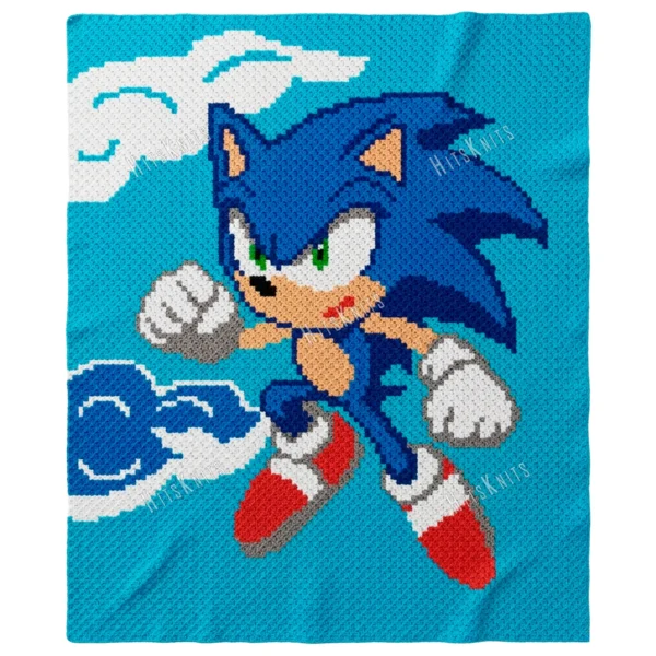 Sonic Blanket C2C Crochet Pattern