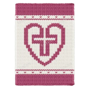 free finger knit blanket pattern cross heart