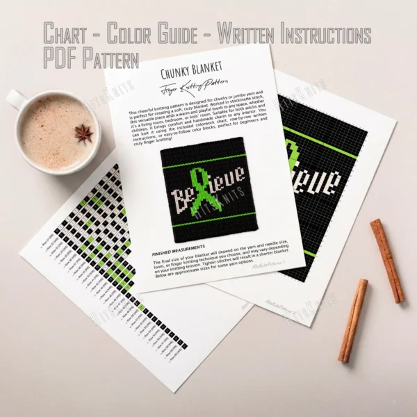 Believe Chunky Knit Blanket Pattern