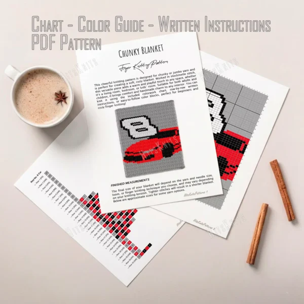 Sport Car Finger Knit Blanket Pattern