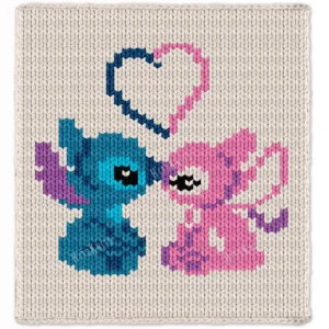 Stitch and Angel Finger Blanket Knit Pattern