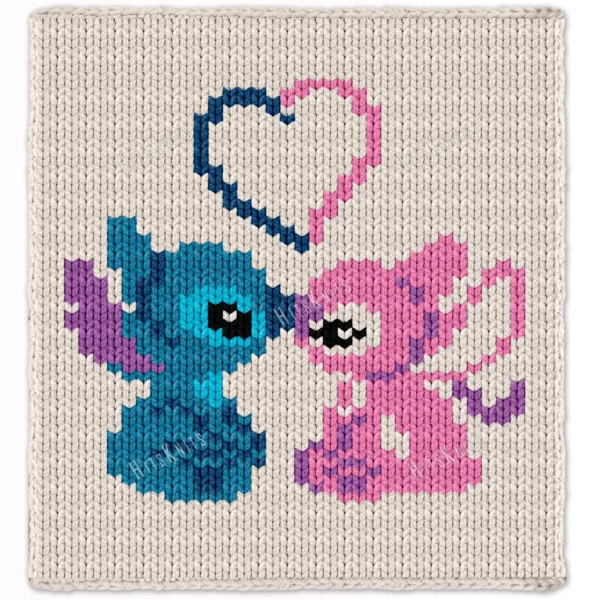 Stitch and Angel Finger Blanket Knit Pattern