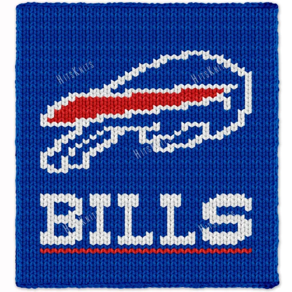 Buffalo Bills Blanket Finger Knit Pattern