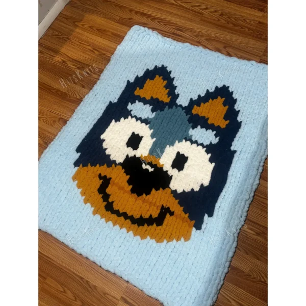 Bluey Blanket Finger Knitting Pattern