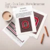 Ohio State Buckeyes Blanket Finger Knitting Pattern