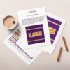 LSU Blanket Finger Knitting Pattern