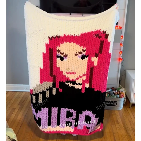 Mira Blanket Finger Knitting Pattern