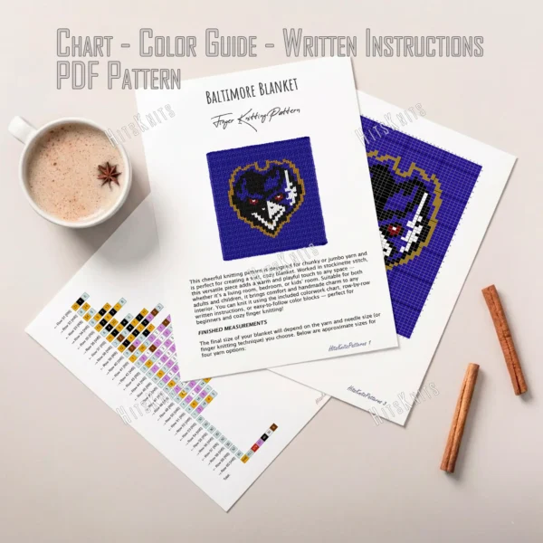 Baltimore Ravens Chunky Blanket Knit Pattern