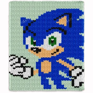 Sonic the Hedgehog Chunky Blanket Knitting Pattern
