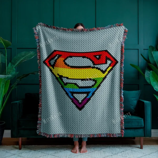 Superman C2C Blanket Crochet Pattern
