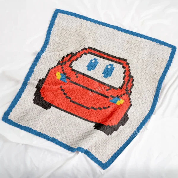 Lightning McQueen C2C Blanket Crochet Pattern