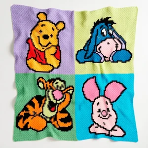 Winnie the Pooh and Friends C2C Crochet Blanket Pattern
