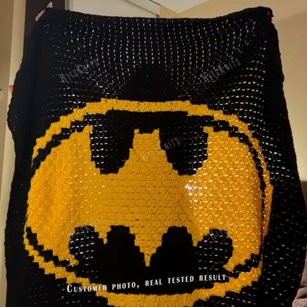 Batman Blanket C2C Crochet Pattern