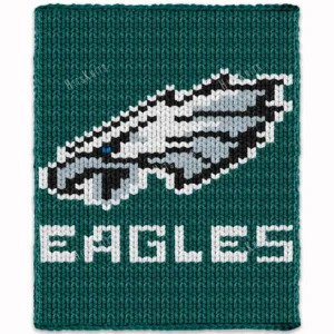 Eagles Knit Blanket Finger Knitting Pattern