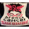 Breast Cancer Survivor Finger Knit Blanket Pattern