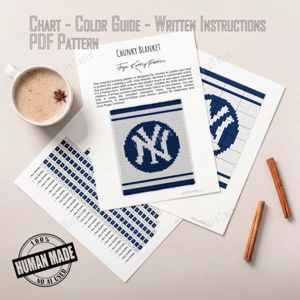 New York Yankees Knit Chunky Blanket Pattern