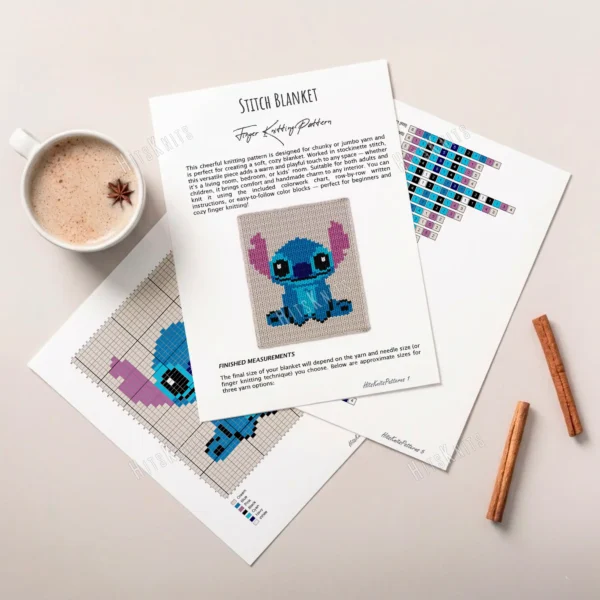 Stitch Finger Blanket Knit Pattern