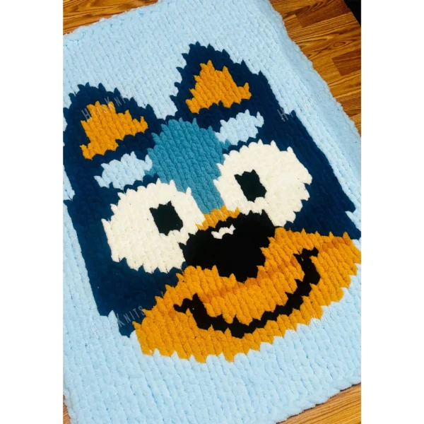 Bluey Blanket Finger Knitting Pattern