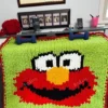 Elmo Blanket Finger Knitting Pattern