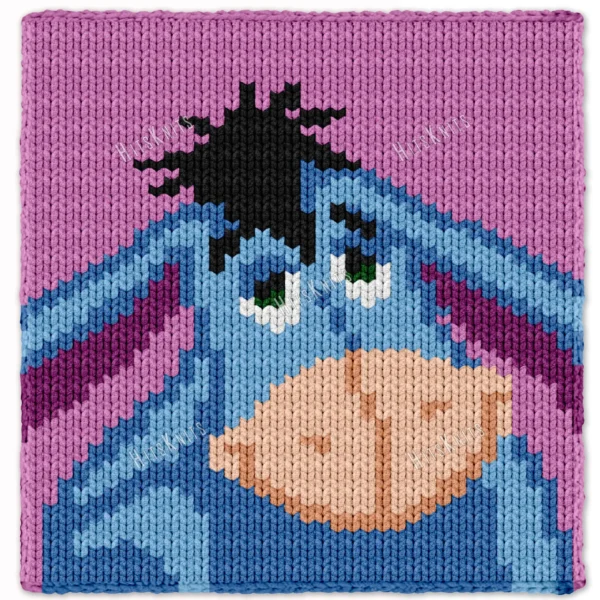 Eeyore Chunky Blanket Knitting Pattern
