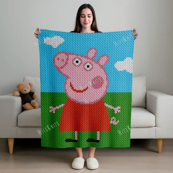 Peppa C2C Blanket Crochet Pattern