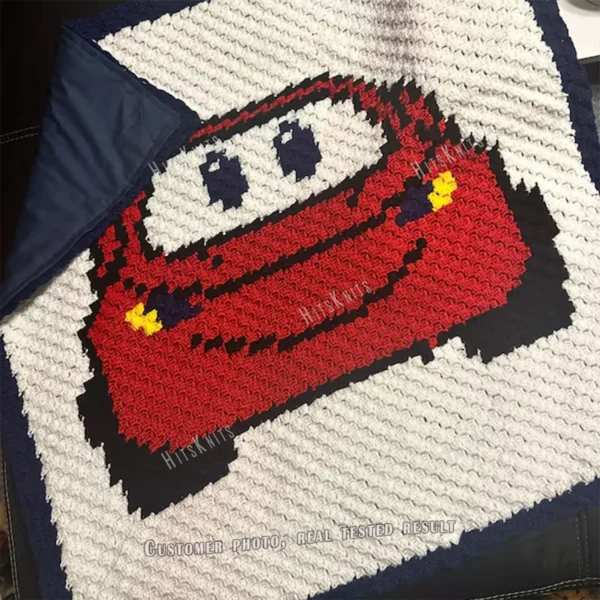 Lightning McQueen C2C Blanket Crochet Pattern