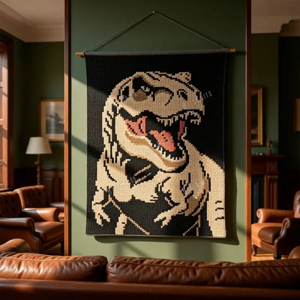 T-Rex Dinosaur Blanket Crochet Pattern