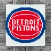 Detroit Pistons Finger Blanket Knit Pattern