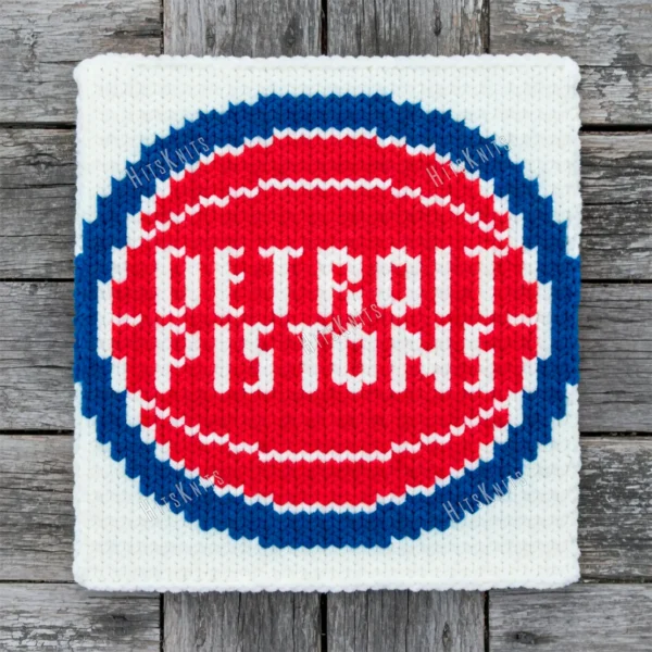Detroit Pistons Finger Blanket Knit Pattern