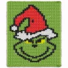 Grinch Knit Finger Blanket Knitting Pattern