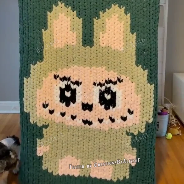 Labubu Finger Blanket Knitting Pattern