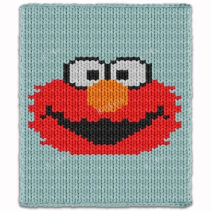Elmo Blanket Finger Knitting Pattern