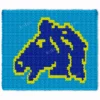 Blue Horse Blanket Finger Knit Pattern