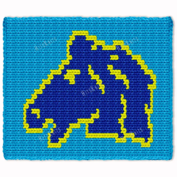 Blue Horse Blanket Finger Knit Pattern