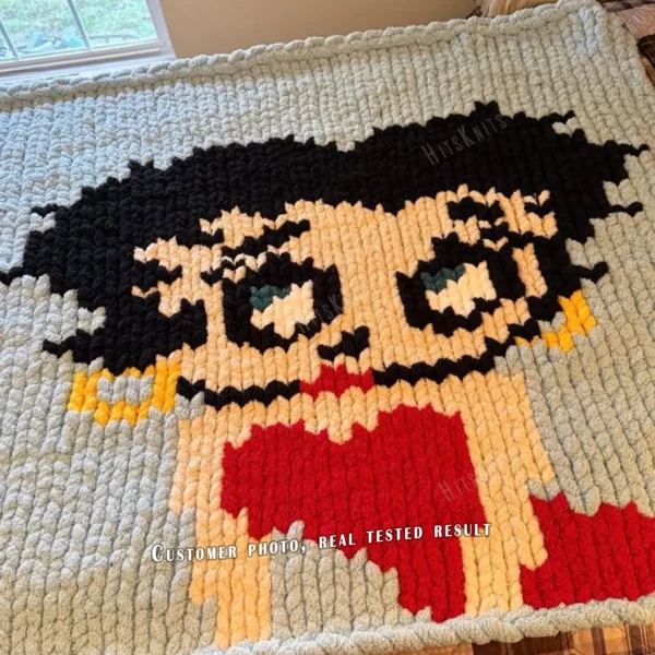 Betty Boop Finger Blanket Pattern