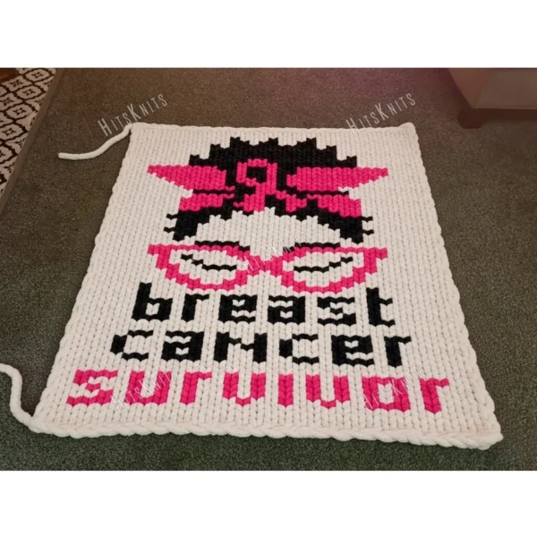 Breast Cancer Survivor Finger Knit Blanket Pattern
