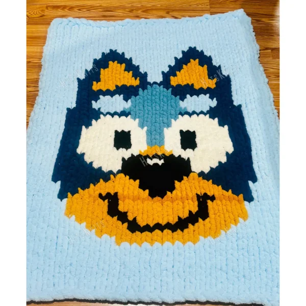 Bluey Blanket Finger Knitting Pattern