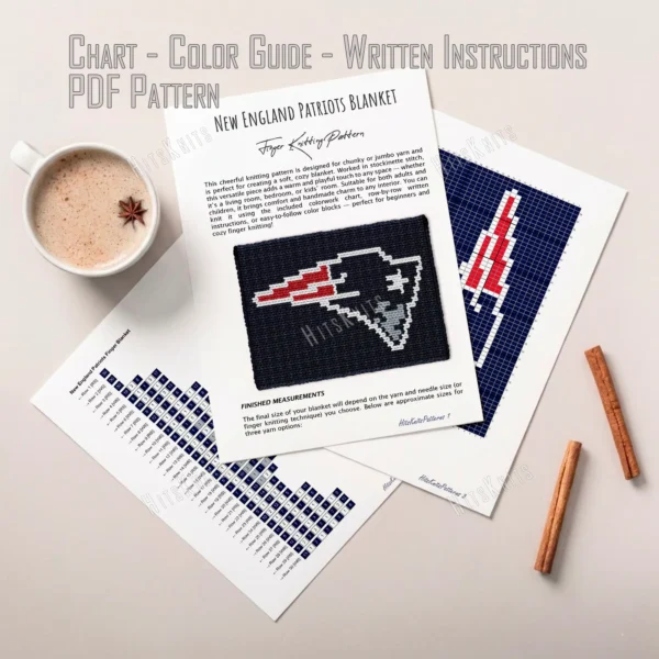New England Patriots Chunky Blanket Knit Pattern