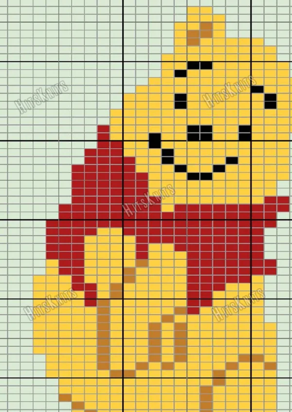 Winnie the Pooh Finger Blanket Knitting Pattern