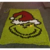 Grinch Knit Finger Blanket Knitting Pattern