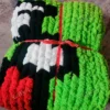 Grinch Knit Finger Blanket Knitting Pattern