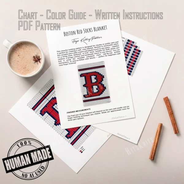 Boston Red Socks Chunky Blanket Knit Pattern